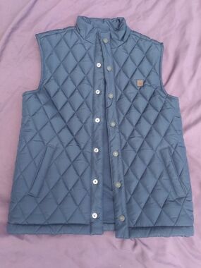 Janie and Jack Navy Quilted Snap Vest